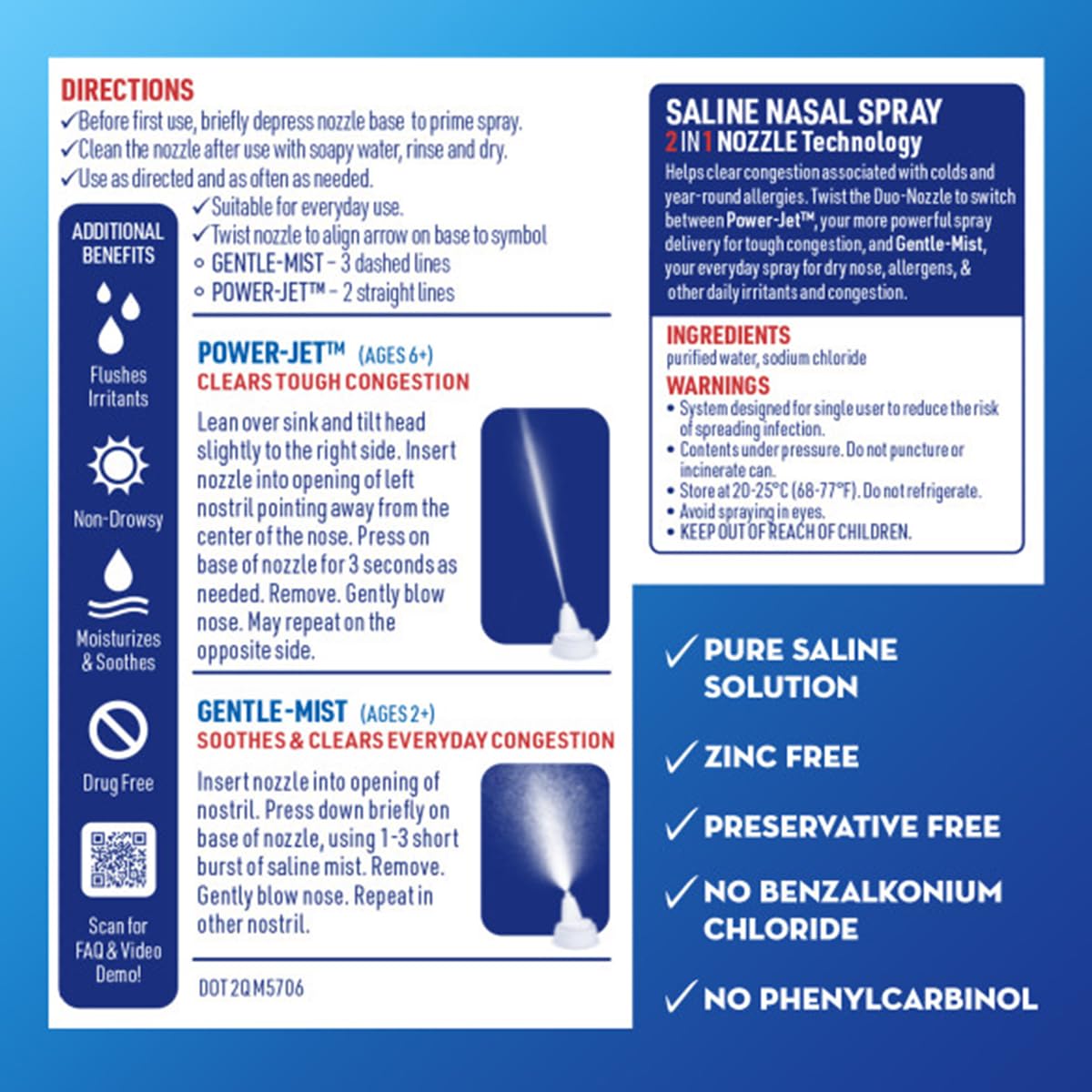 Mucinex Sinus Saline, sans additifs pour une expérience pure et naturelle.