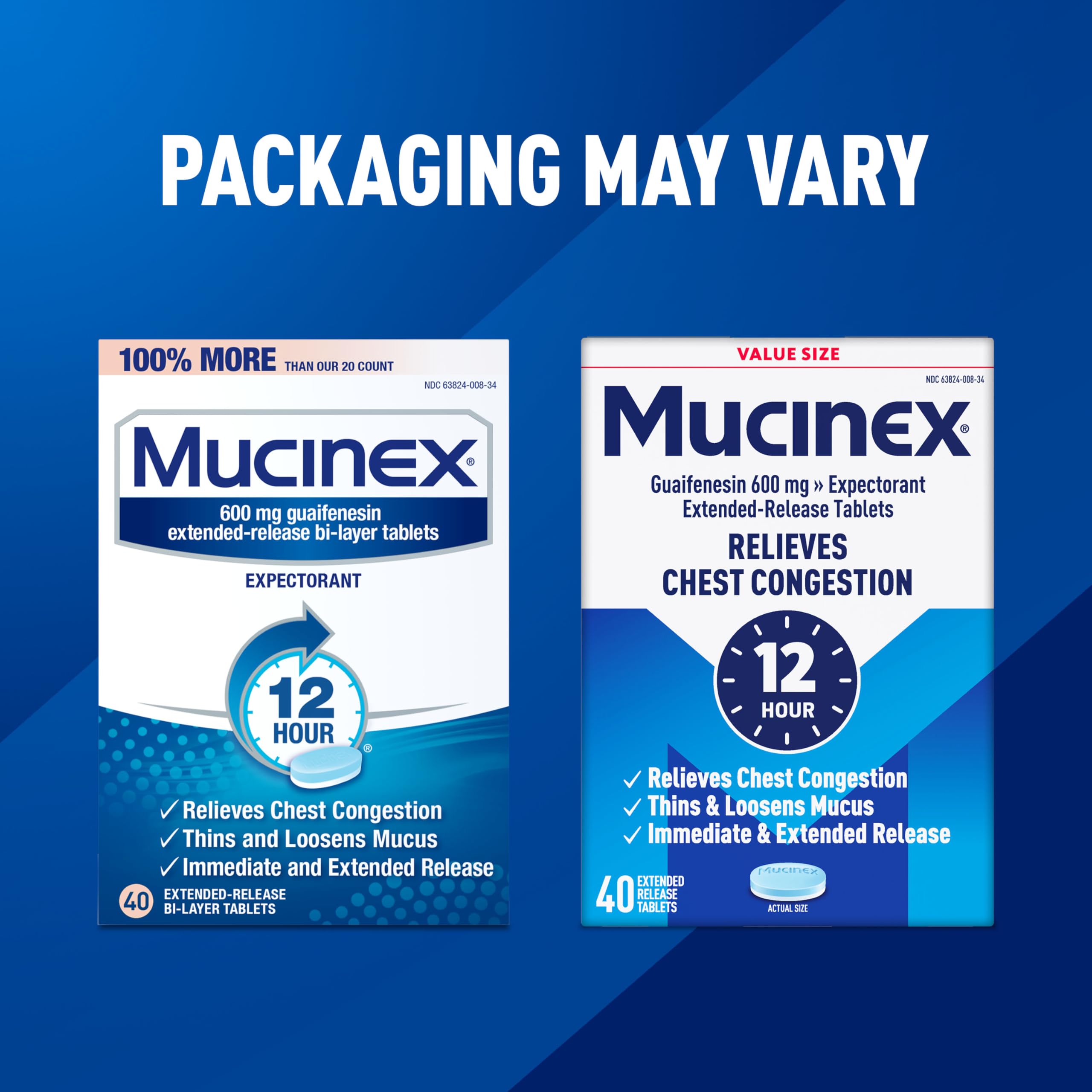 Mucinex: symptômes de rhume/grippe montrés avec conseil d’utilisation