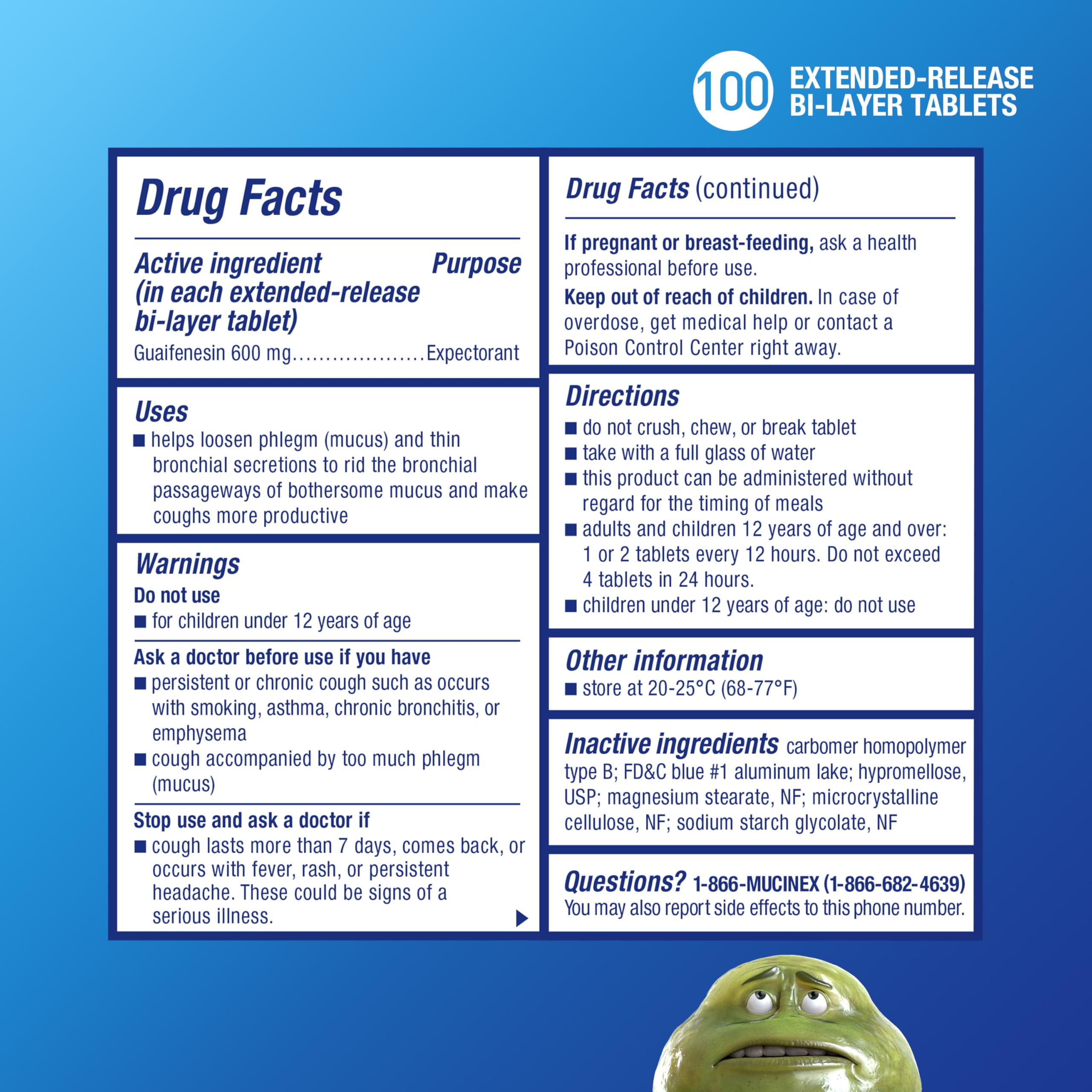 Mucinex aide à fluidifier le mucus pour une toux plus productive.