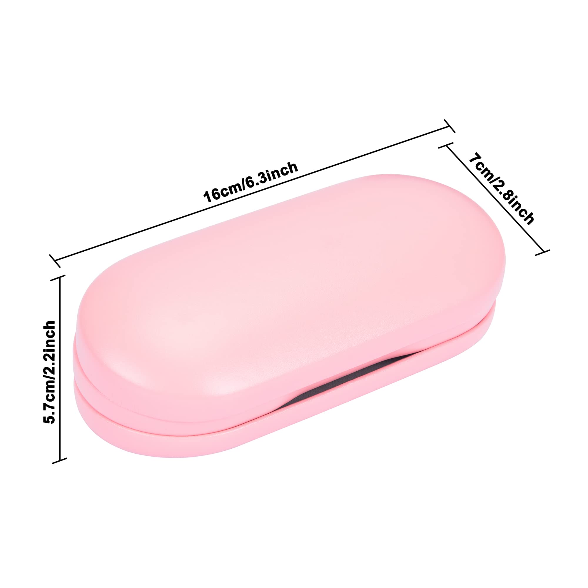 Muf étui lentilles miroir intégré rose, retrait facile.