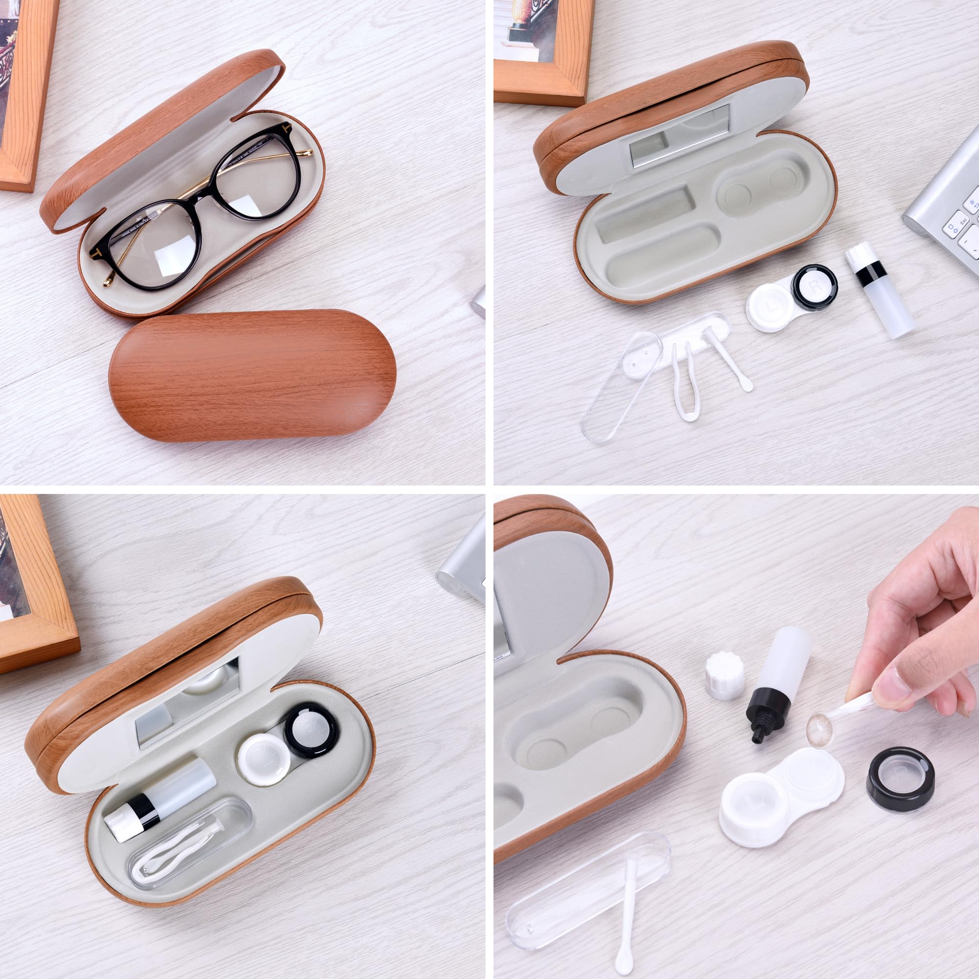 Trousse muf portable avec solution et outils pour lentilles.