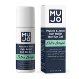 Mujo Extra Oomph Roll-On mentholé pour relief rapide des douleurs.
