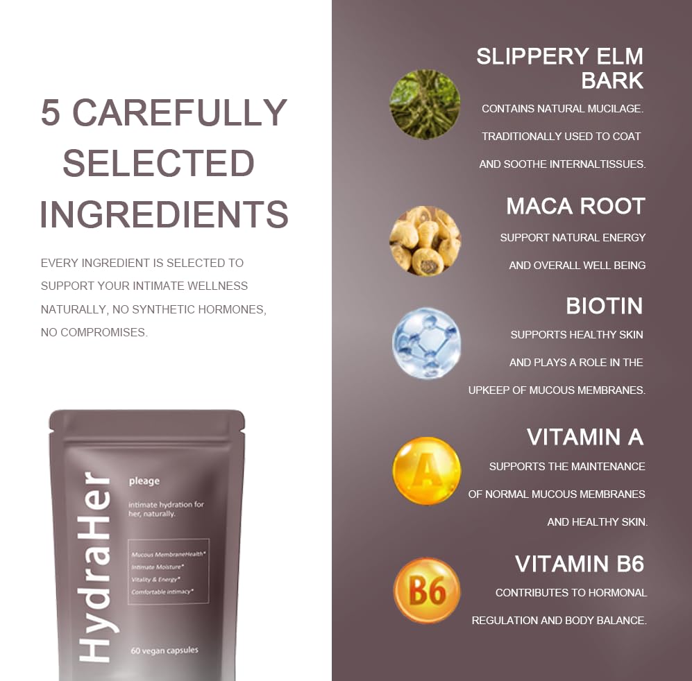 Pleage HydraHer vitamine A et B6 pour soutien beauté