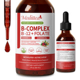 Mulittea complexe B methylé flacon-sublingual, énergie potentielle et absorption rapide