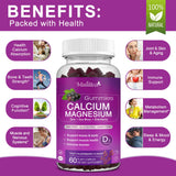 Mulittea gommes calcium absorption magnésium élevé, soutien potentiel pour muscles et nerfs