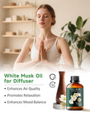 Mumianhua diffuseur avec huile musk blanc pour aromathérapie.