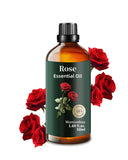 Huile essentielle de rose Mumianhua sur bouteille, favorise une relaxation nocturne.