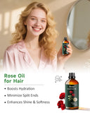 Soin cheveux Mumianhua, huile de rose pour fortifier et briller.