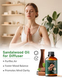 Bouteille Mumianhua d’huile santal – diffusion parfumée et riche.