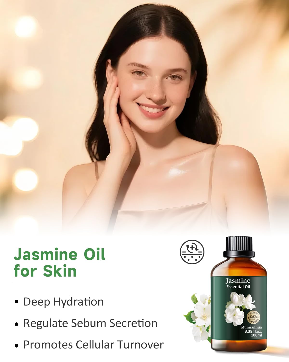 Mumianhua Jasmin – soin visage, huile diluée pour rituel spa maison