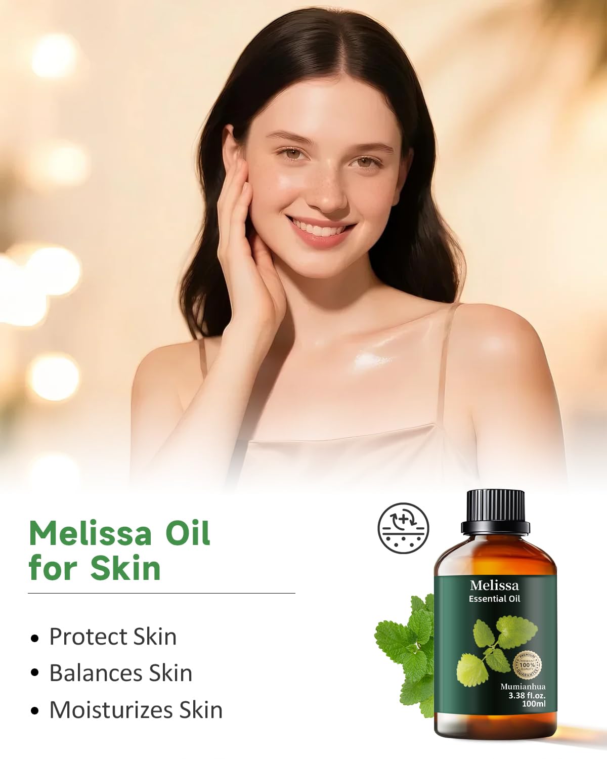 Sérum-visage Mumianhua Melissa: soin doux dilué.