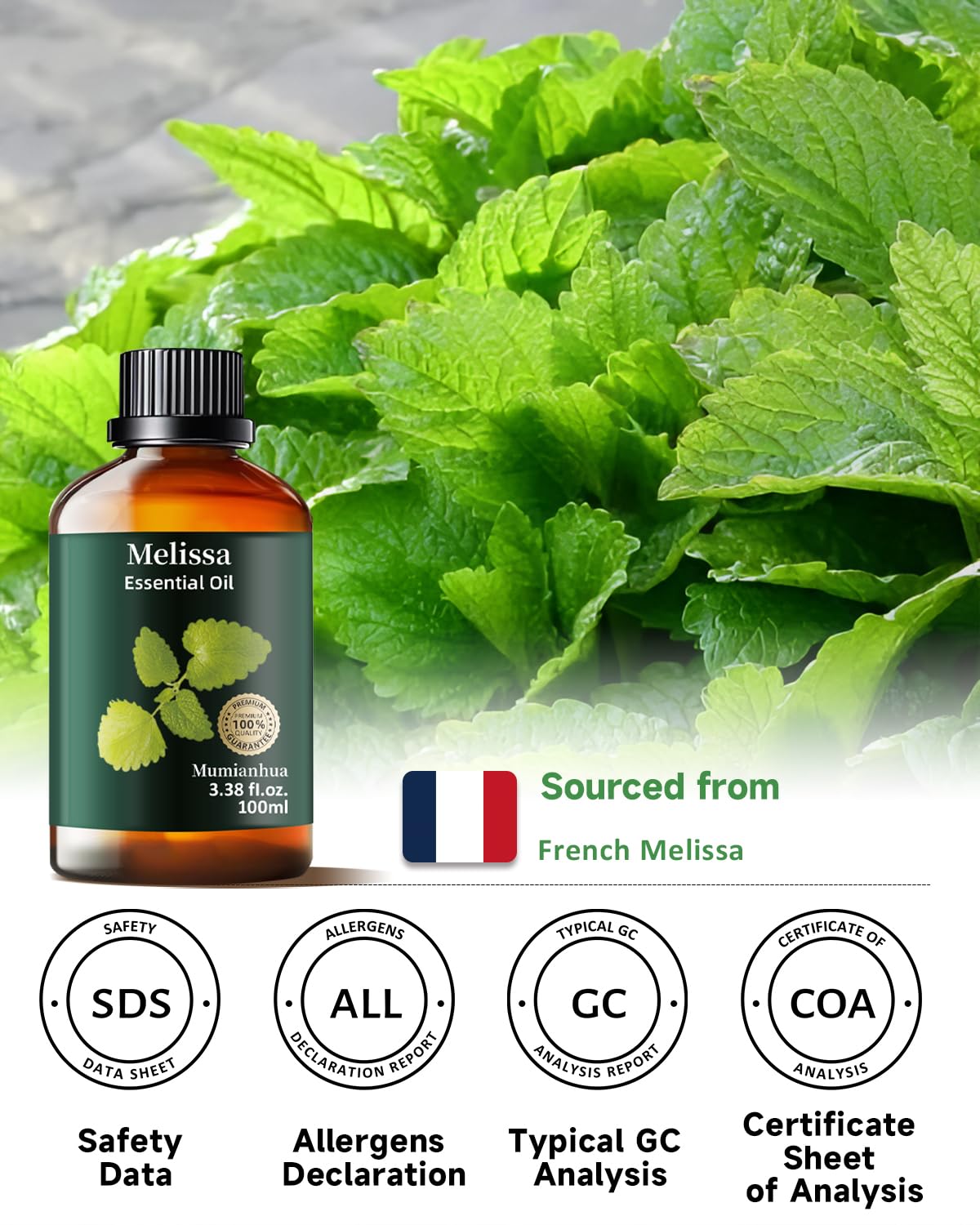 Spray-draps Mumianhua Melissa: parfum discret pour textiles.