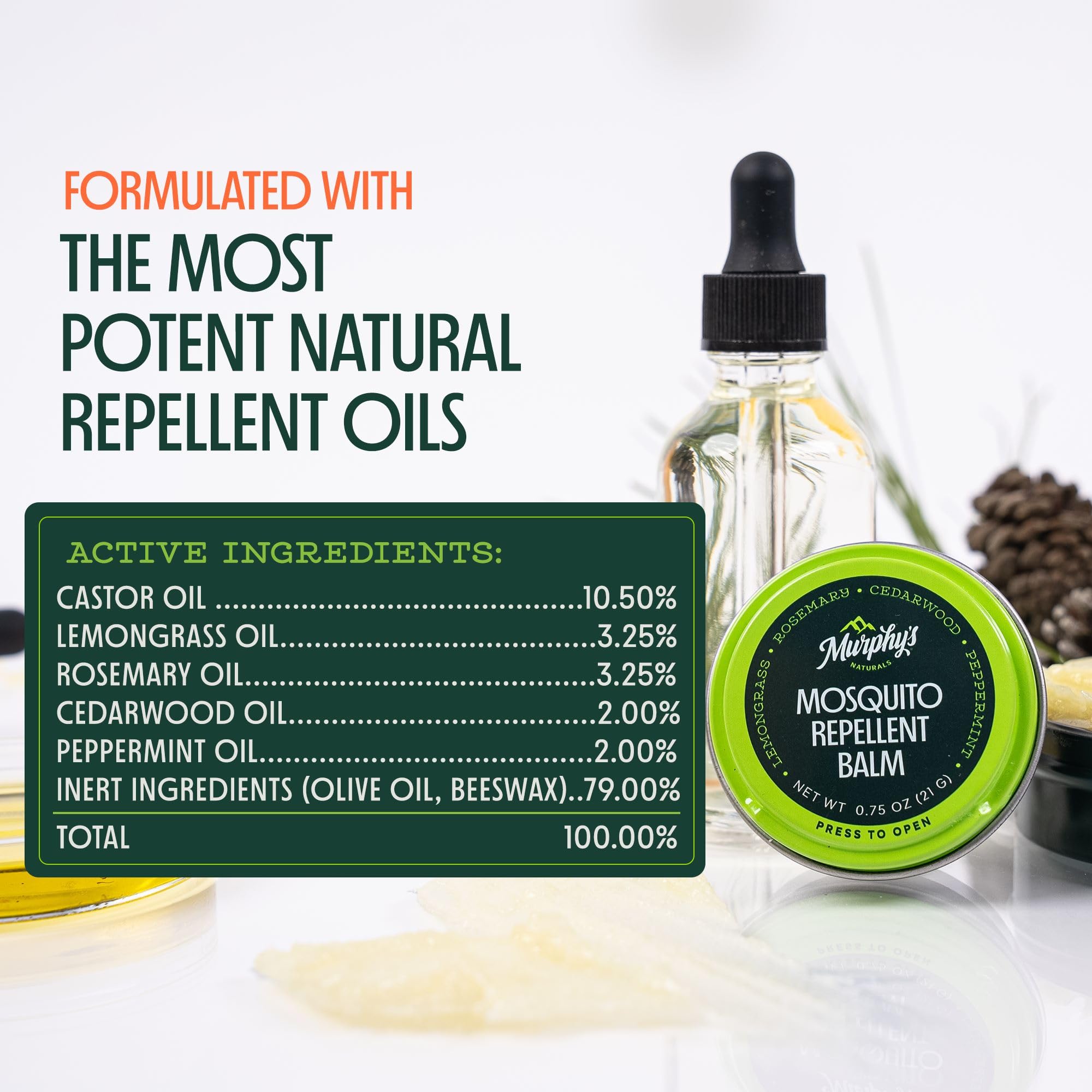 Conception végétale Murphy's Naturals, formulation naturelle et sûre.