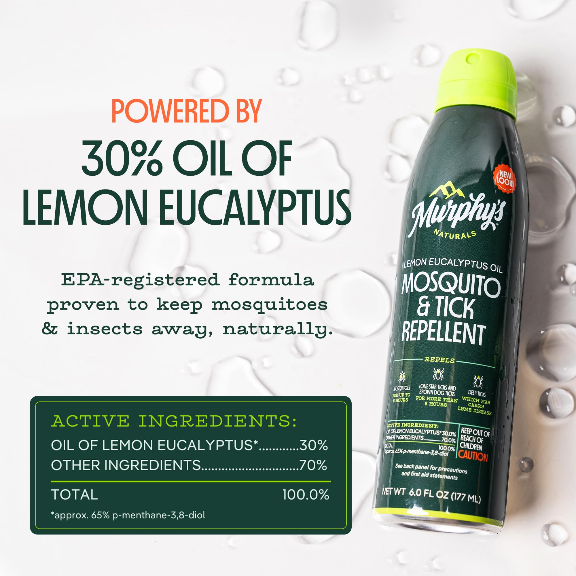 Murphy's Naturals - Formule végétale à base d'huile d'eucalyptus citronné.