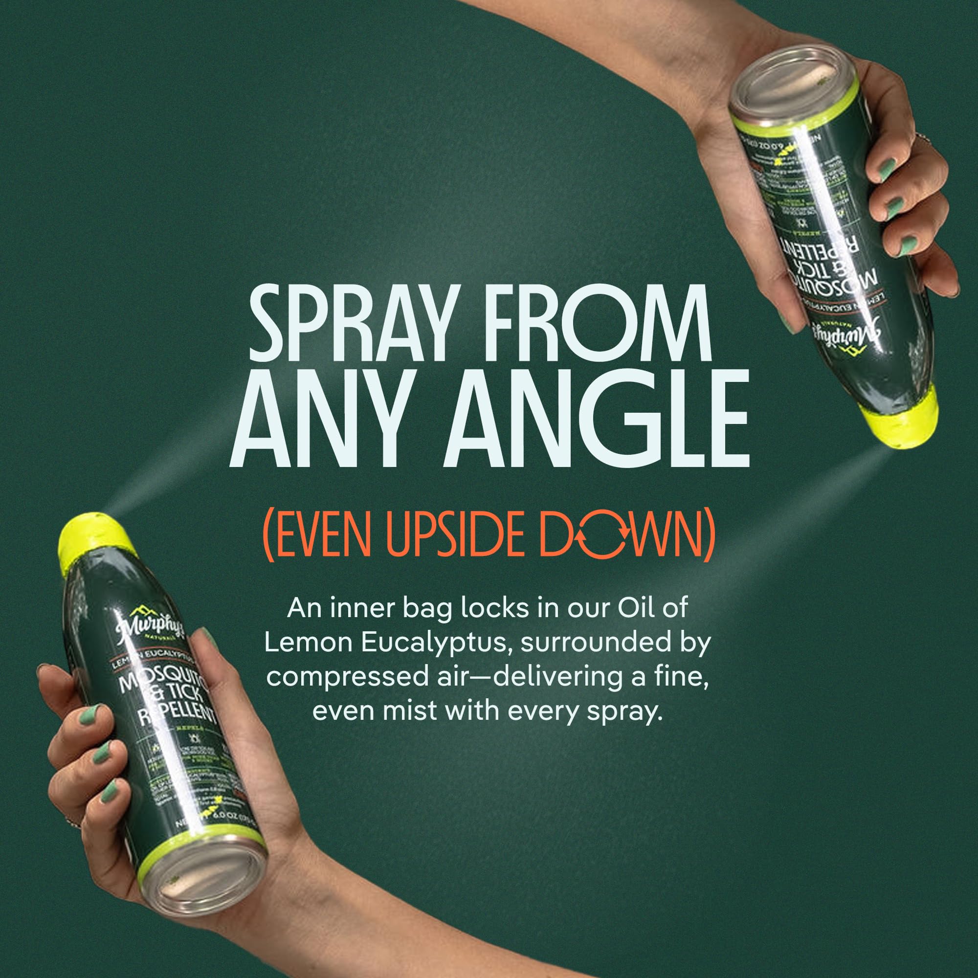 Murphy's Naturals - Pack double de bouteilles au spray huile d'eucalyptus citronné.