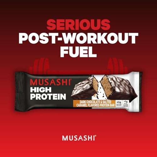 Barre MUSASHI ingrédients premium, formule scientifiquement conçue.