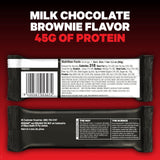 Barre chocolat lait MUSASHI, aspect brownie, goût riche et énergisant.