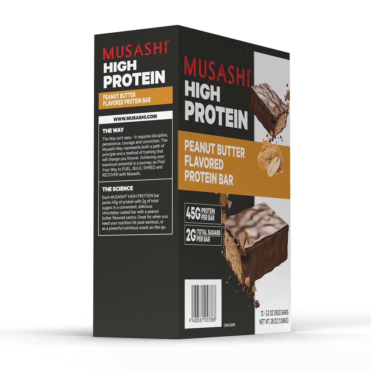 Musashi barre proteine lactoserum-isolee: proteine de haute qualite et faible lactose