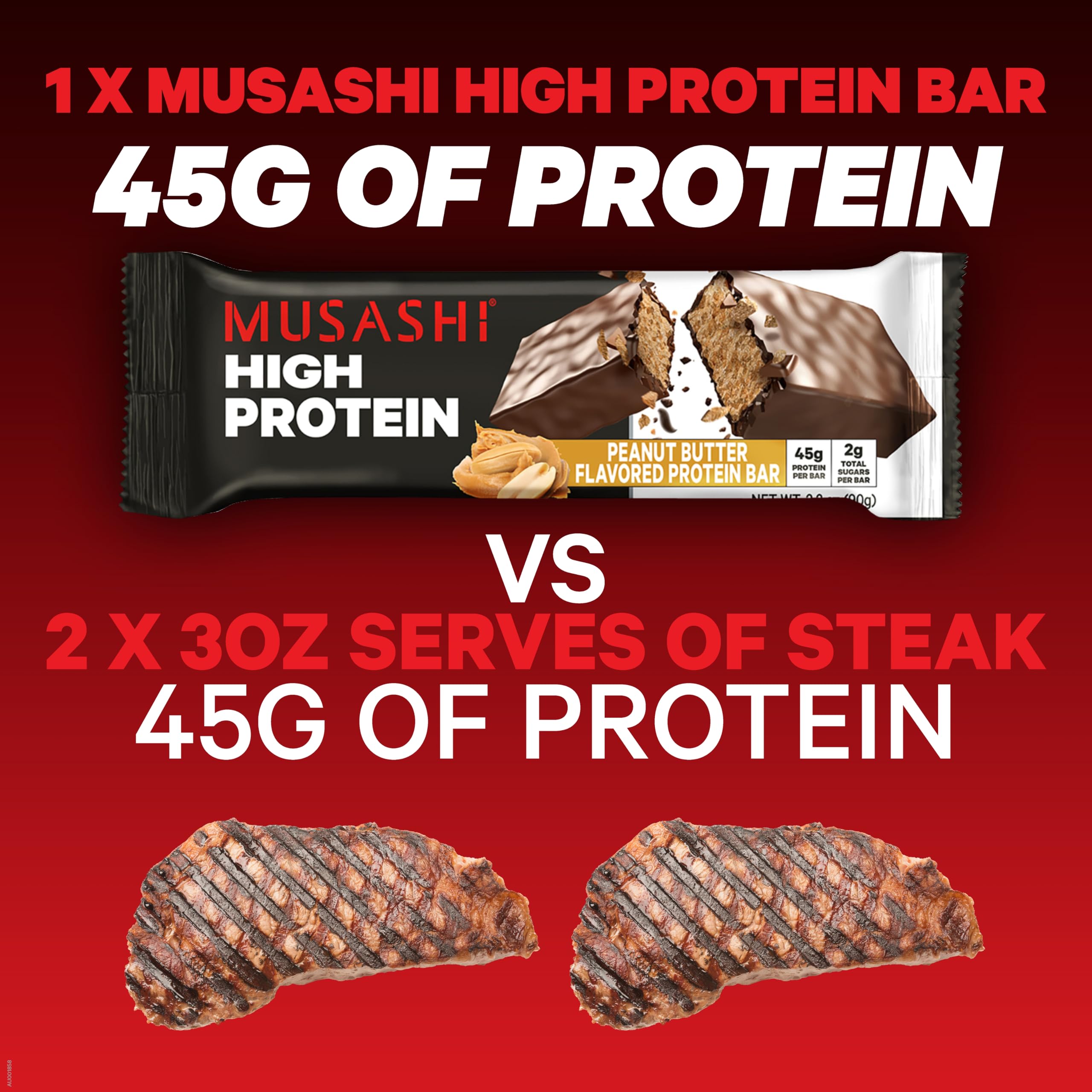 Musashi barre proteine texture-ferme: bouchée dense et satisfaisante