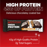 Barre MUSASHI whey protéine isolat, apport élevé et peu lactose.