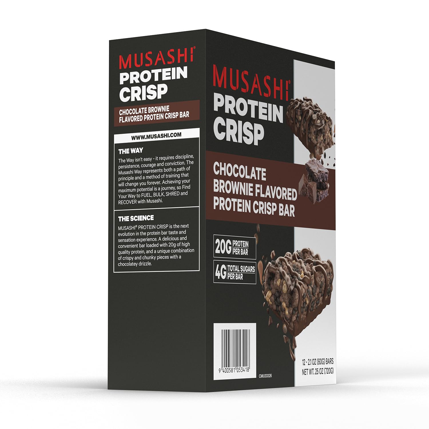 Musashi Protein Crisp Bar fabriquée en Nouvelle-Zélande, contrôle qualité et savoir-faire.
