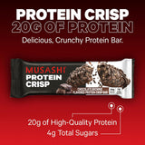 Texture croustillante de la Bar Musashi Protein Crisp pour une sensation croquante.