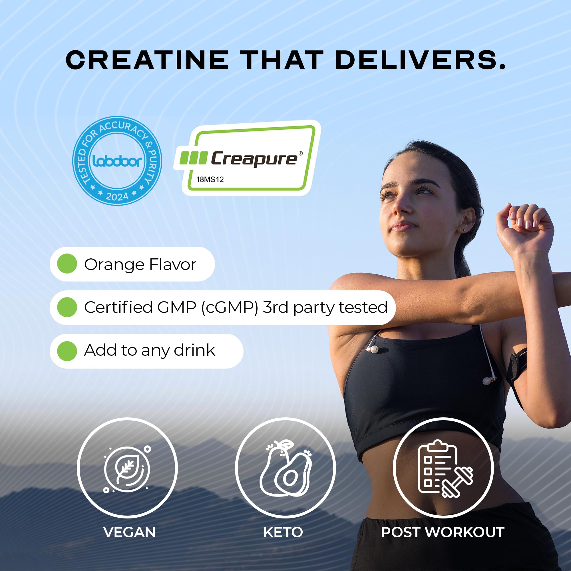 Muscle Feast Creapure – arôme orange naturel et goût fruité agréable.