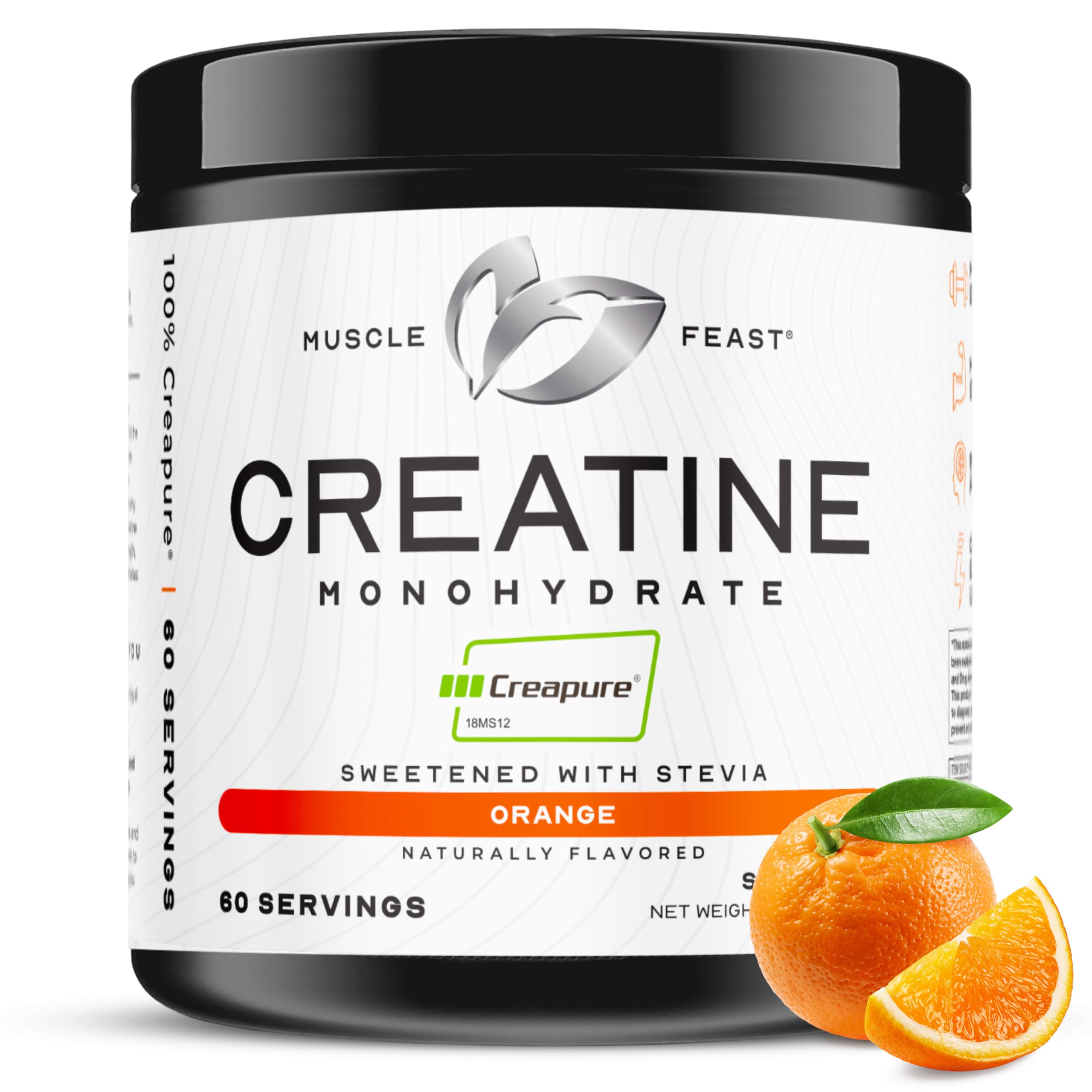 Muscle Feast Creapure – bouteille de créatine monohydrate prête à l’emploi pour l’endurance.
