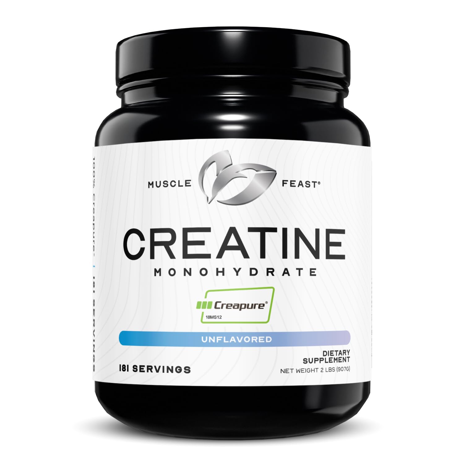 Muscle Feast Creapure poudre de créatine monohydrate, soutien à l'entraînement.