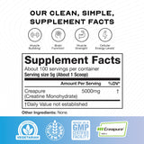 Muscle Feast Creapure: 100 portions, poudre durable pour votre routine.