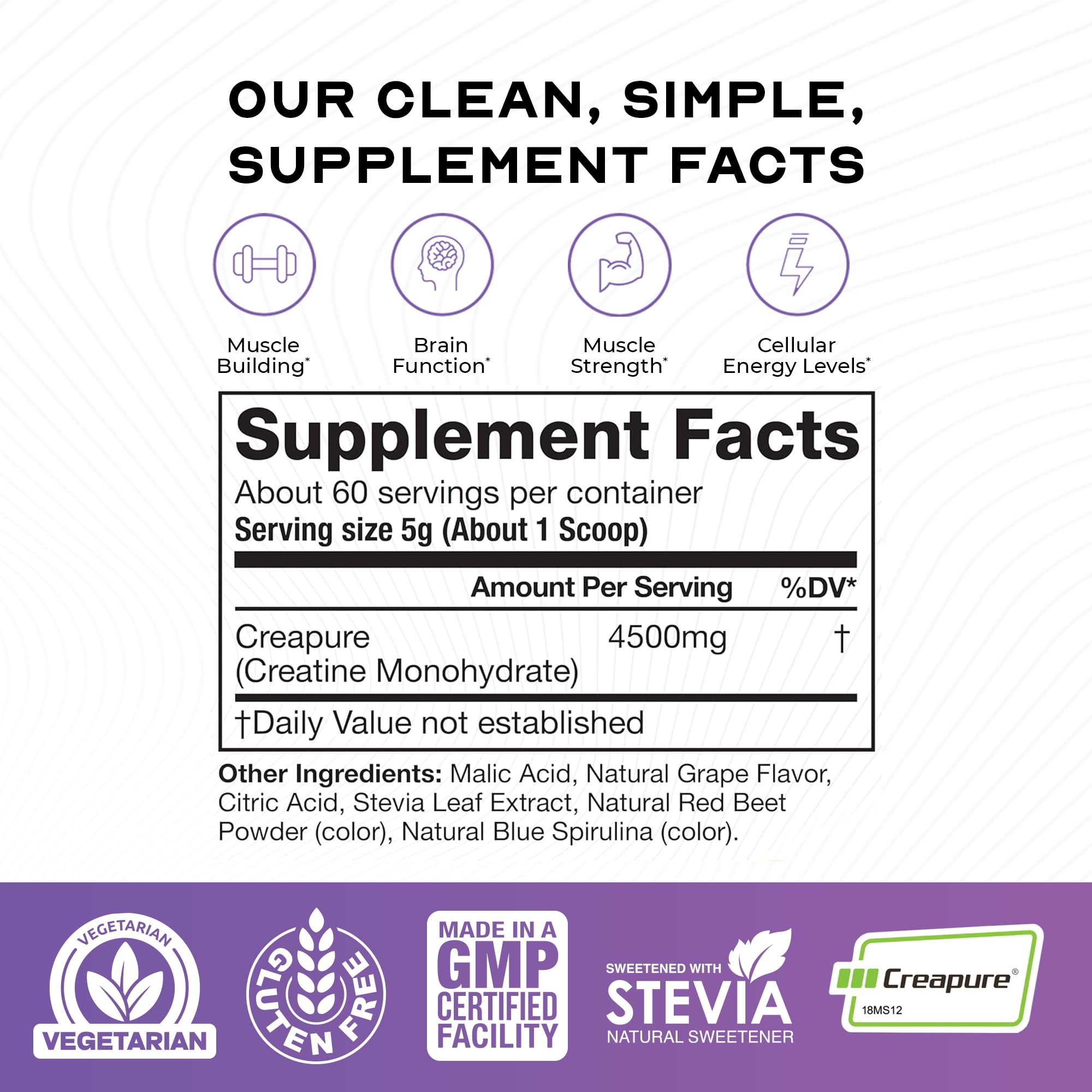 Muscle Feast Creapure Emballage: emballage clair reflétant la qualité