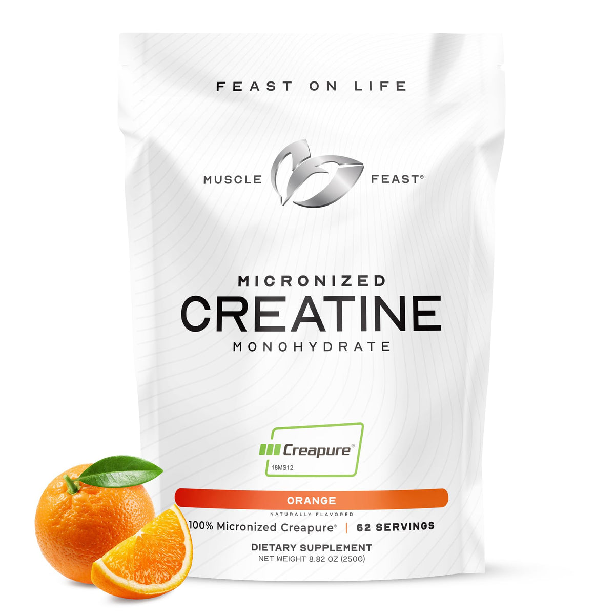 Muscle Feast Creapure orange, bouteille; pureté allemande assurée