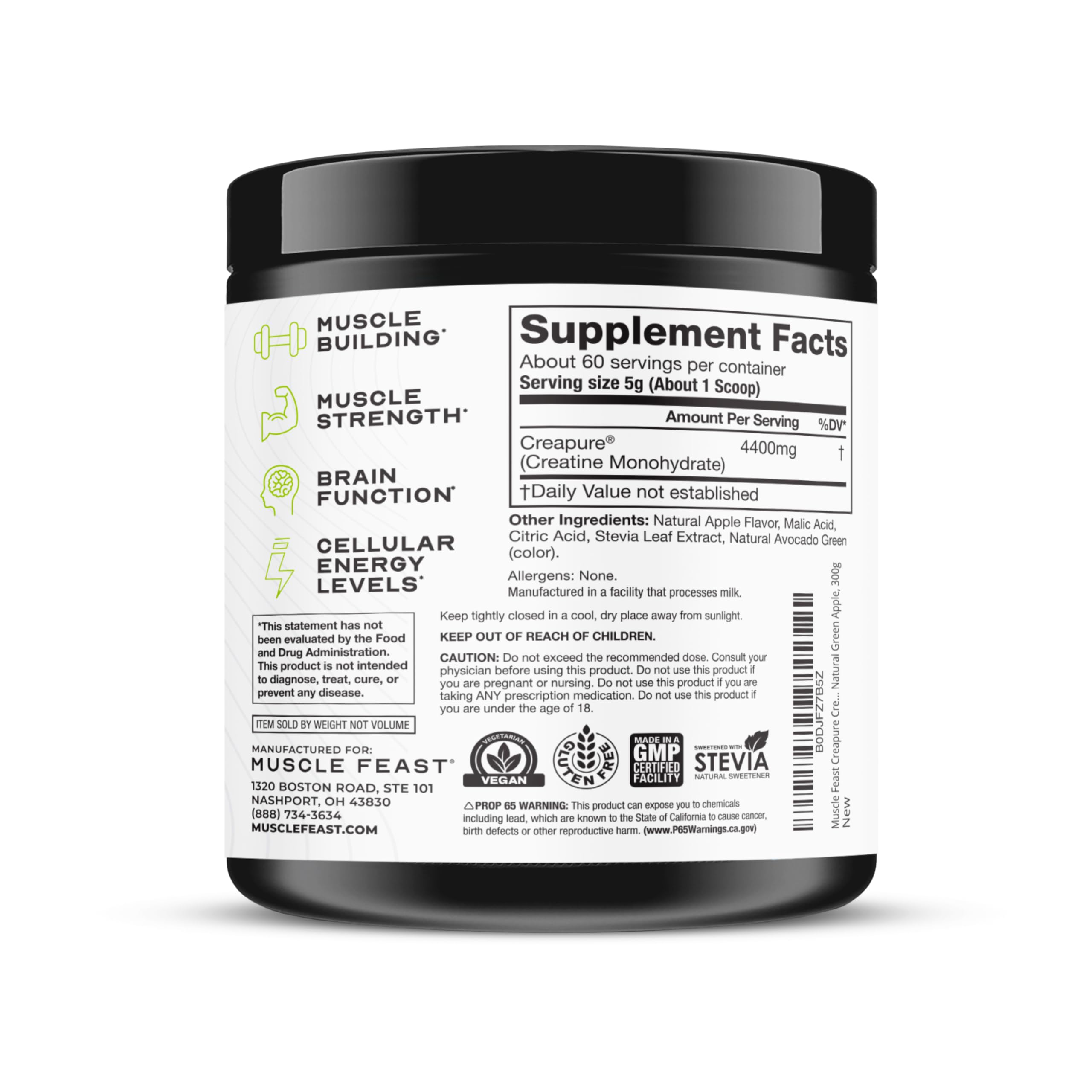Muscle Feast Creapure Poudre : emballage renouvelé sans compromis sur la qualité.