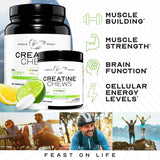 Muscle Feast Creatine Chews : etiquette Creapure garantissant pureté et traçabilité.