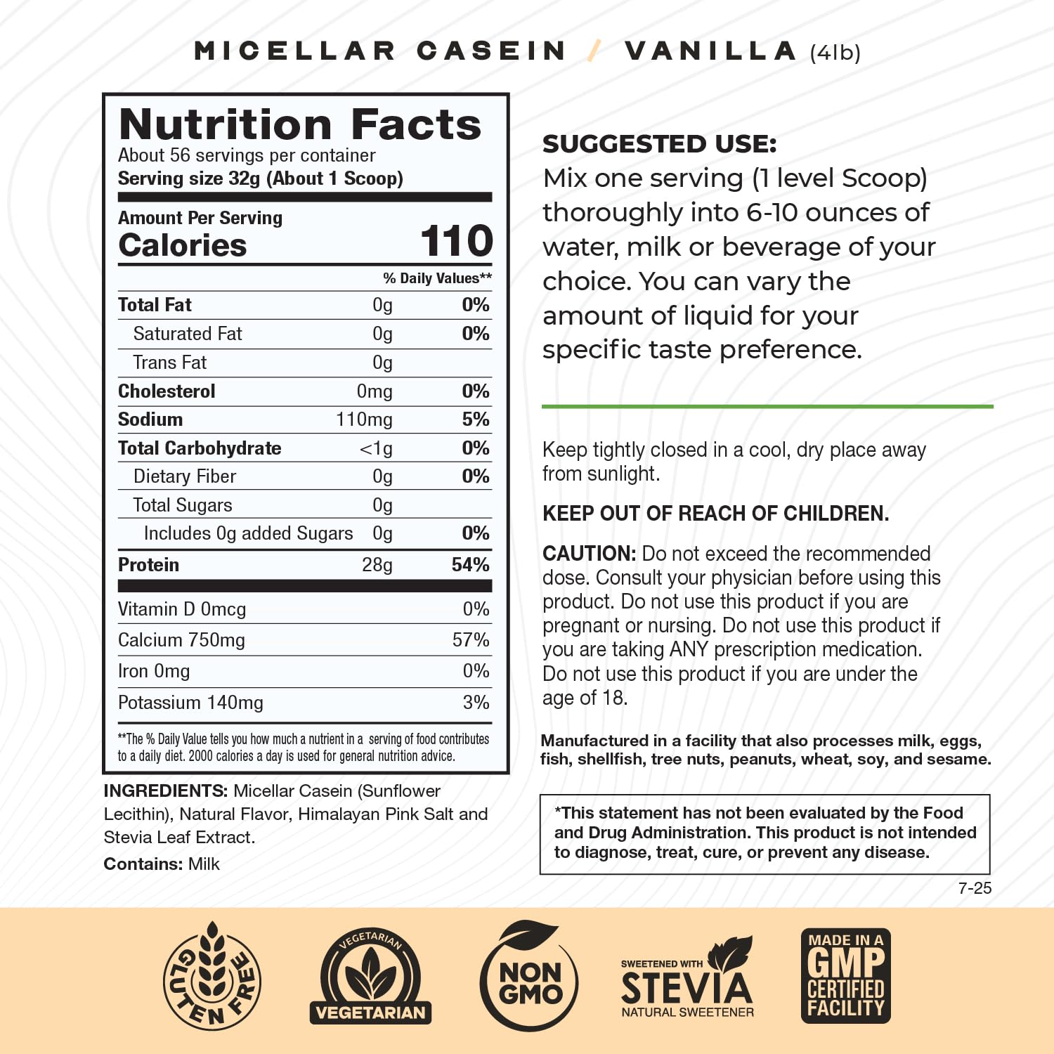 Muscle Feast poudre-caseine-micellaire-vanille-etiquette-nouvelle: emballage clair, qualité micellaire garantie.