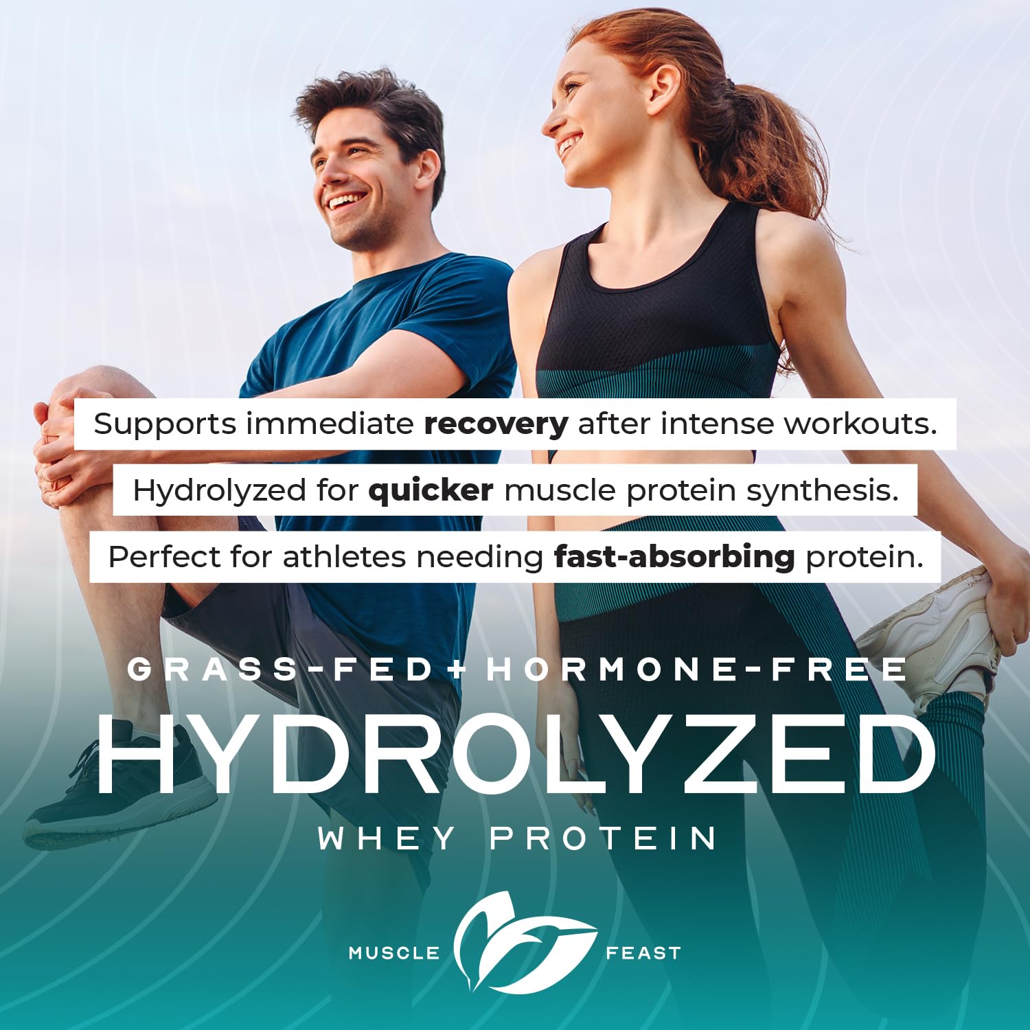 Contenant pratique de 5 lb Muscle Feast protéine hydrolysée.