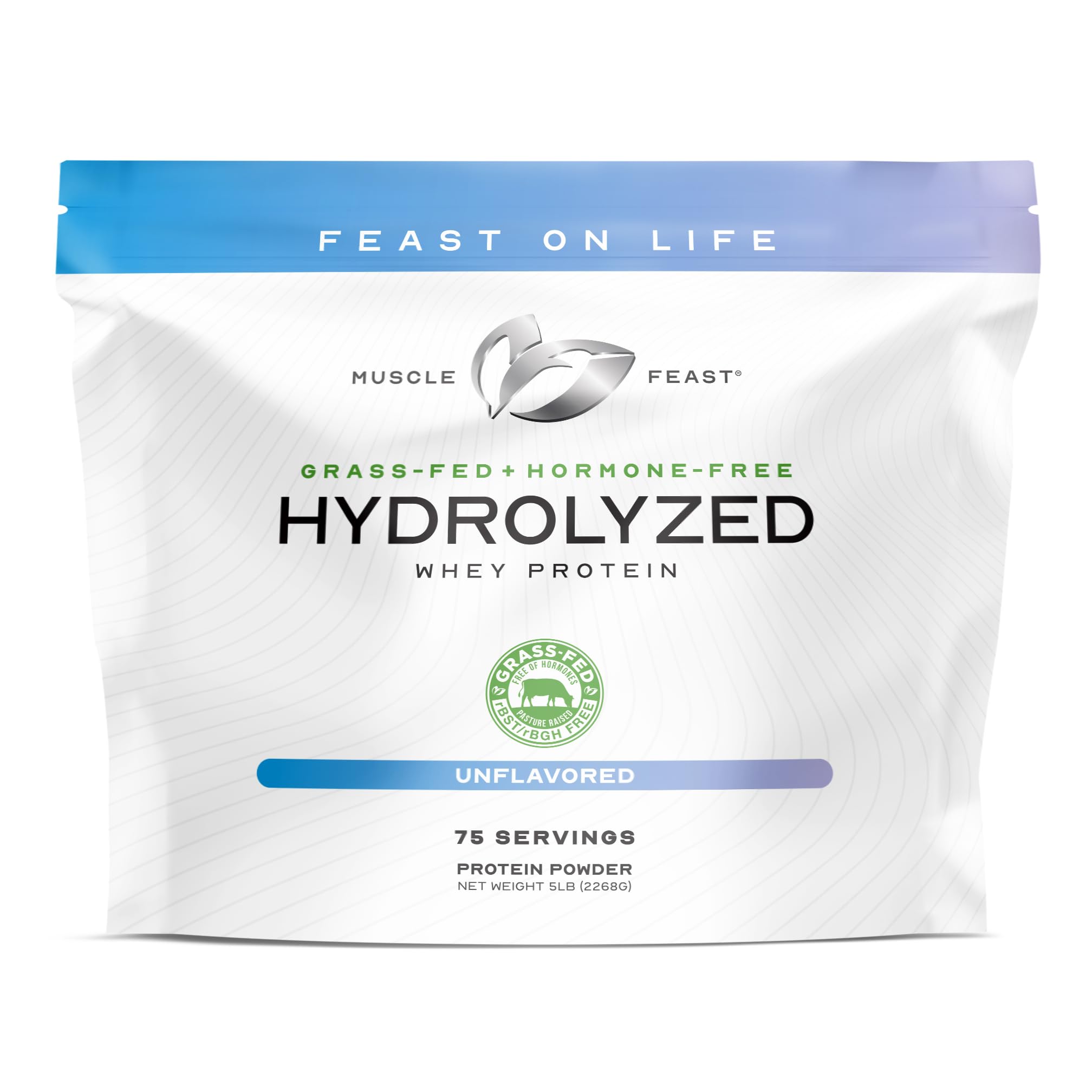 Muscle Feast protéine whey hydrolysée emballage pratique et facile à ranger.