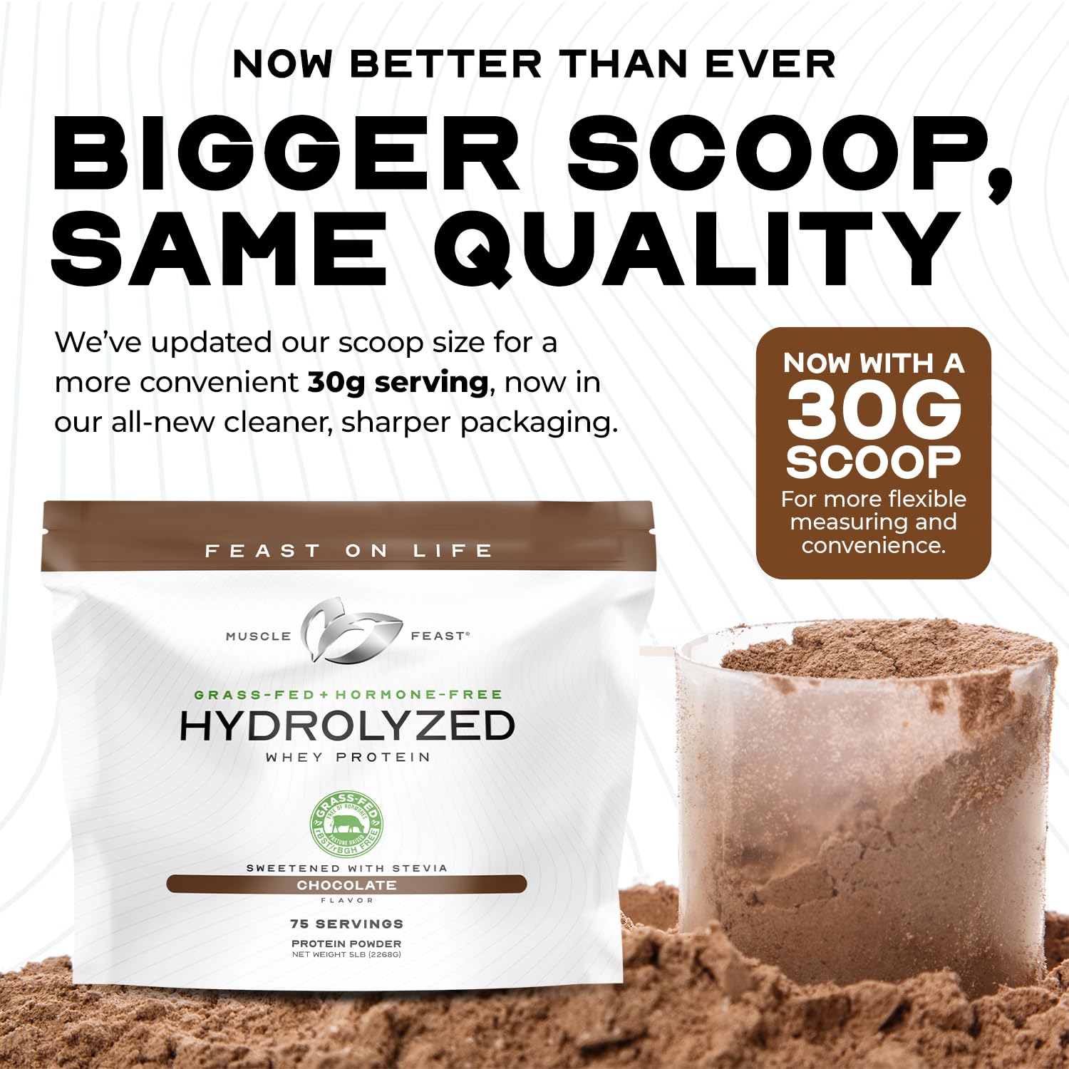 Muscle Feast protéine whey hydrolysée mélange sans grumeaux et texture lisse.