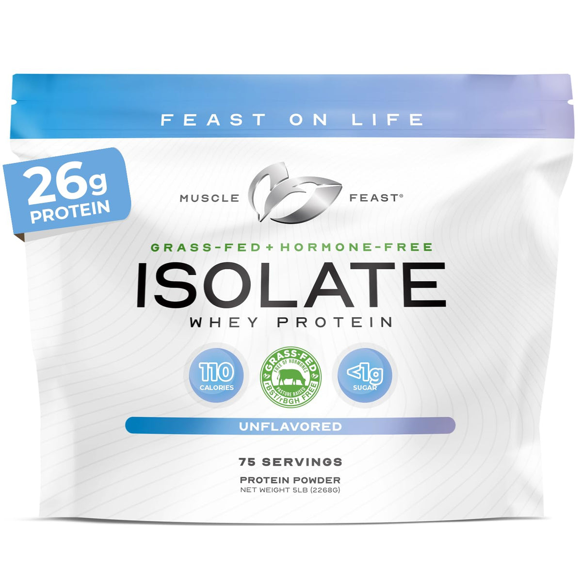 Muscle Feast Isolat de Whey naturelle, bouteille prête pour la récupération post-entraînement.