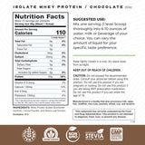 Muscle Feast Whey Isolate, poudre chocolat, sans sucre ajouté, parfait pour les macronutriments.