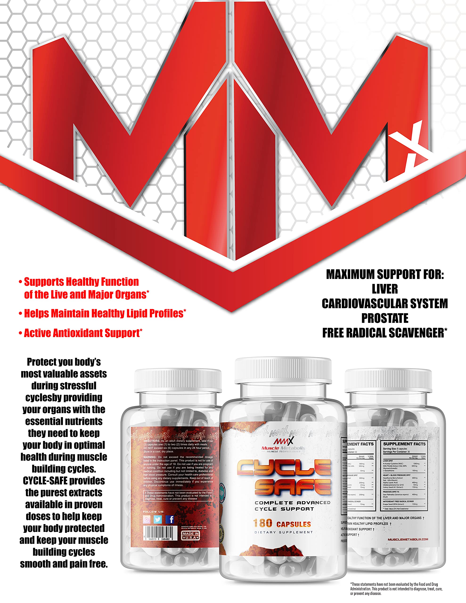 Muscle Metabolix Cycle Safe – Extrait de pépins de raisin: antioxydant puissant