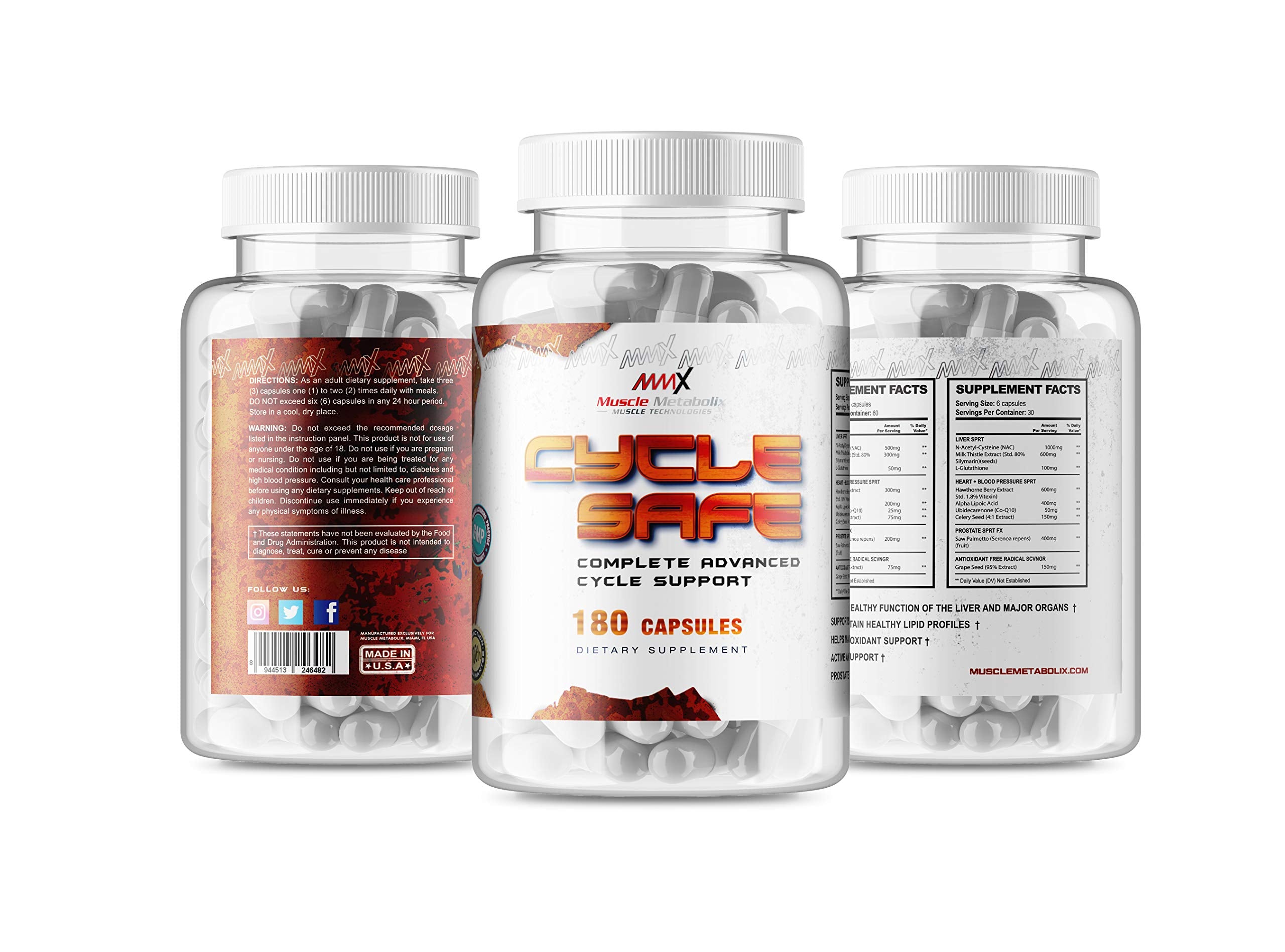 Muscle Metabolix Cycle Safe – NAC et CoQ10: soutien énergie et détox