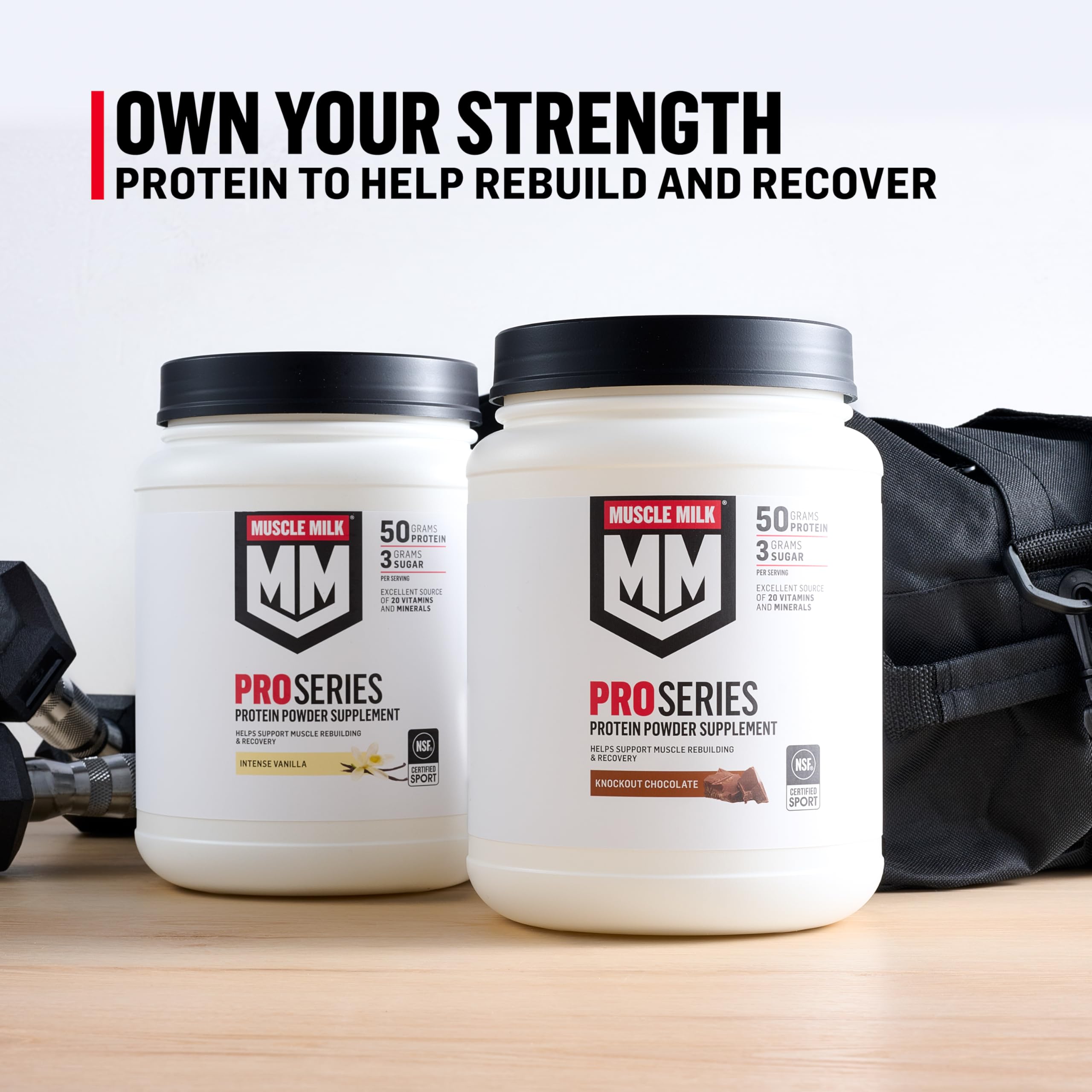 20 vitamines et minéraux dans Muscle Milk Pro Series pour un complément nutritionnel