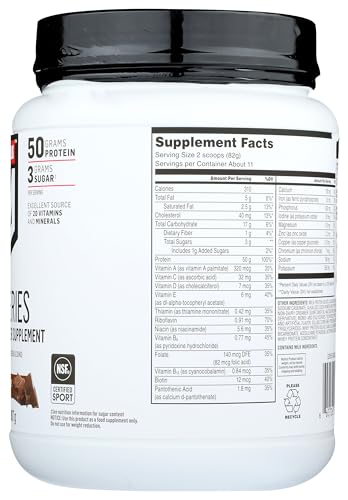 Muscle Milk Séries Pro 50 chocolat – étiquette nutrition claire et lisible