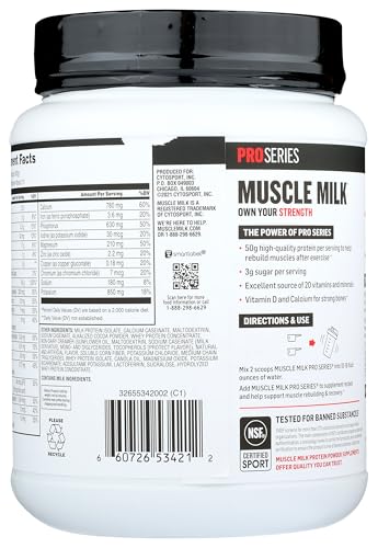 Muscle Milk Séries Pro 50 chocolat – poudre prête à doser pour les shakes