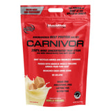 MuscleMeds Carnivor – bouteille avec étiquette montrant une protéine de boeuf isolée pour récupération ciblée