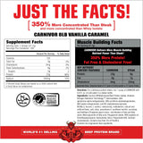 MuscleMeds Carnivor – doseur indiquant la dose idéale pour soutenir l entrainement