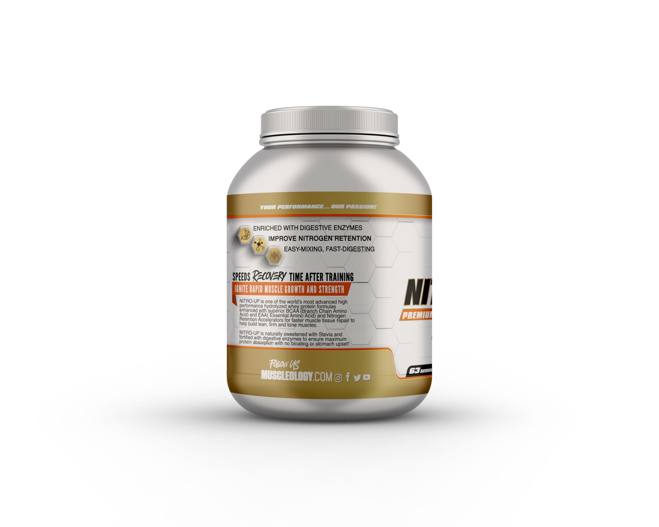 Muscleology Nitro-Up, shaker prêt à l’emploi, préparation rapide et simple