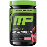 MusclePharm Assault – bouteille avec goût pastèque, énergie rapide pour l’entraînement.