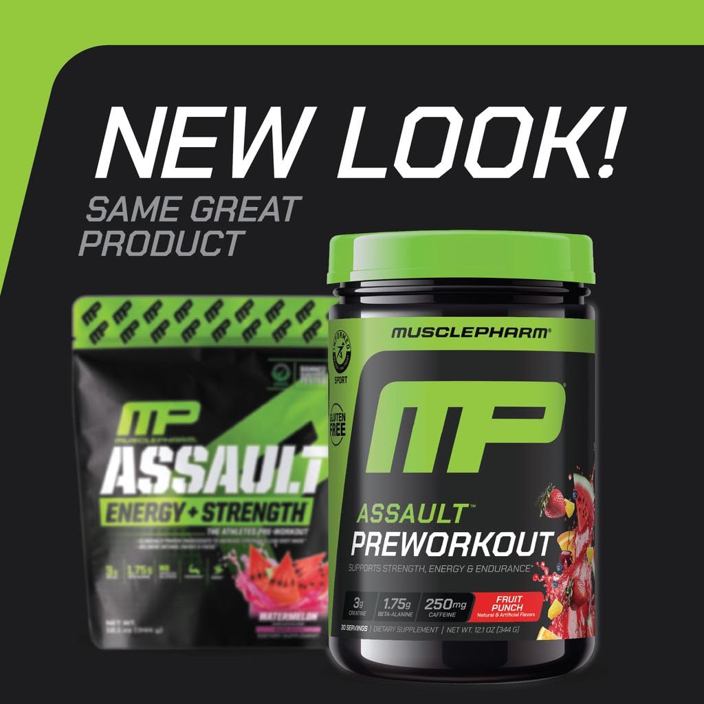MusclePharm Assault cuillère-dose pour une préparation rapide avant l'entraînement